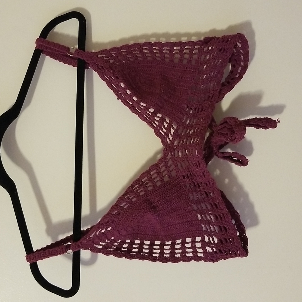 Handmade Dark Purple Bra/Swim Cover